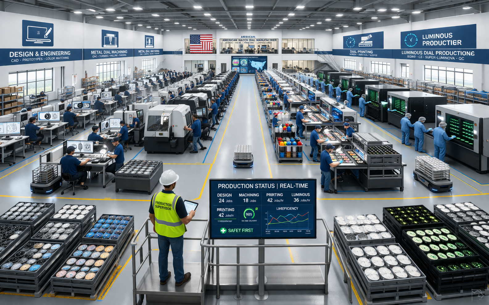 Dial manufacturing facility scale