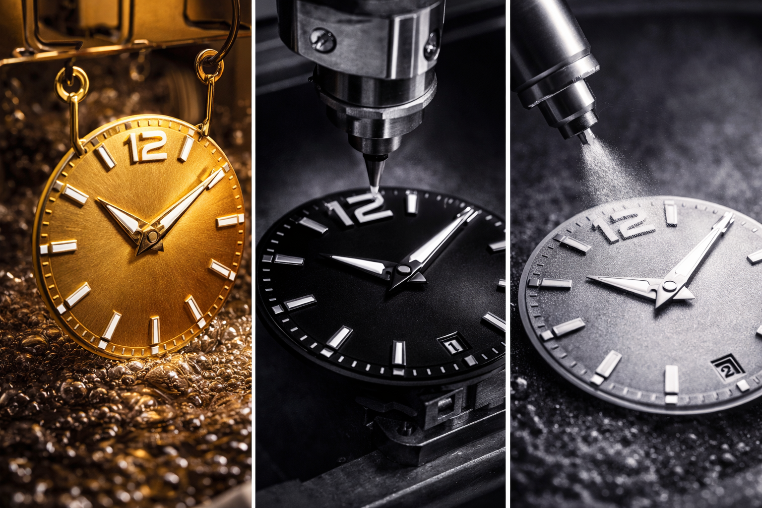 Dial surface finishing