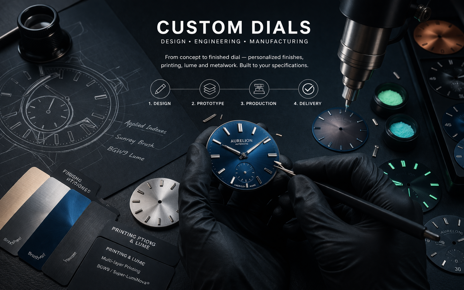 Custom watch dial development