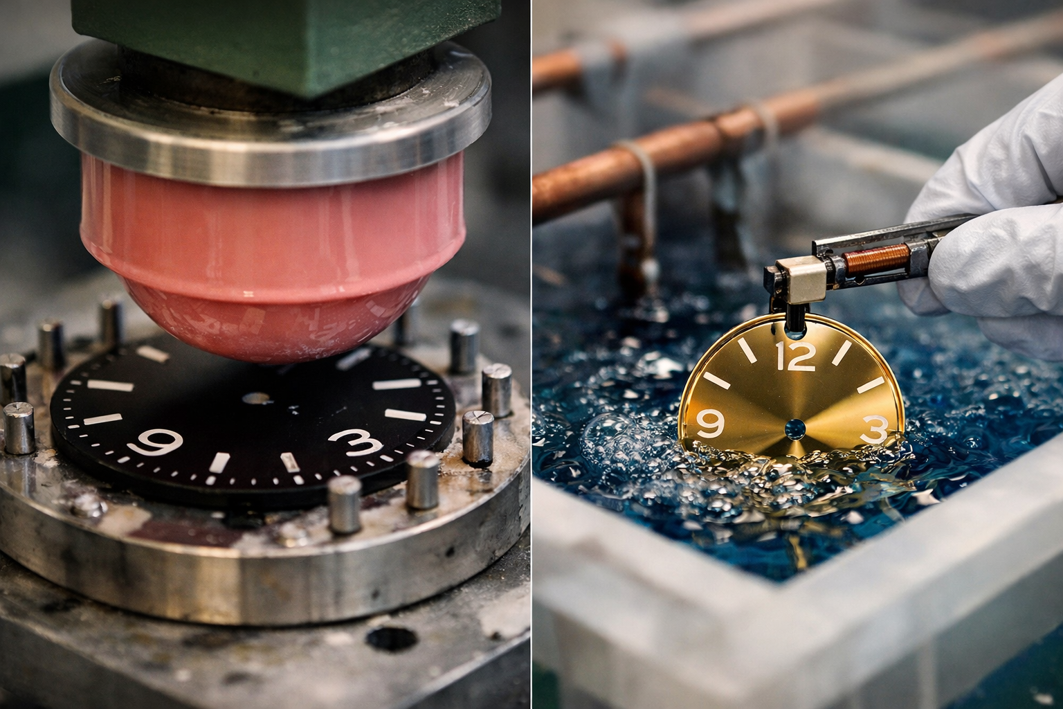 Watch dial finishing and printing craftsmanship
