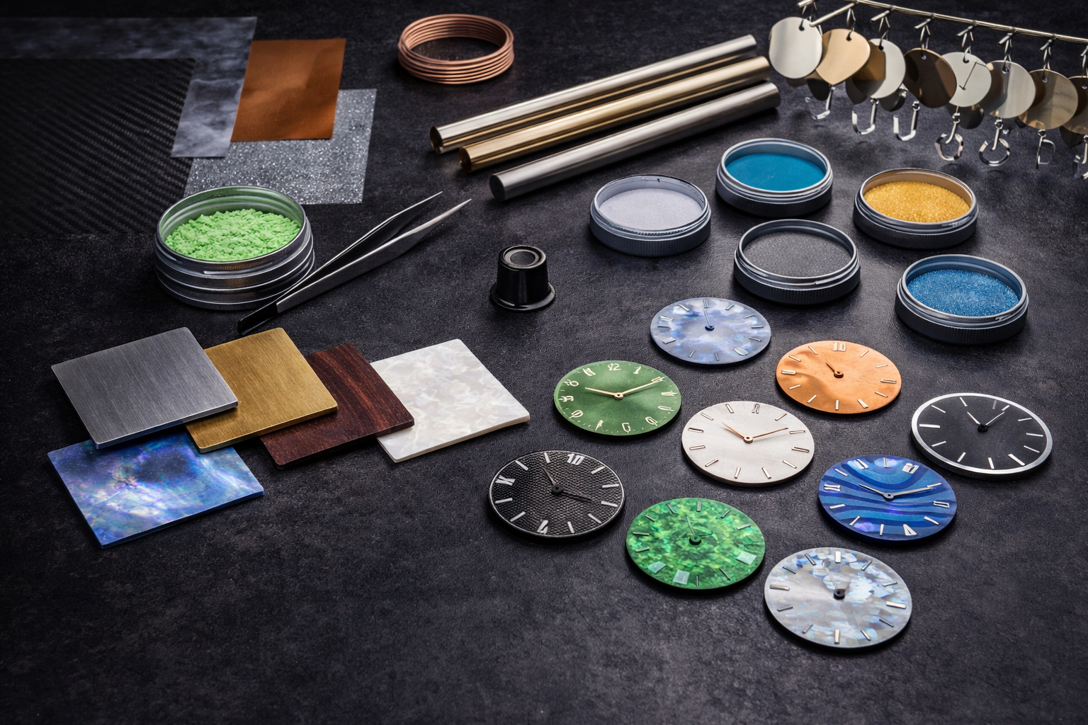 Watch dial materials and finishes