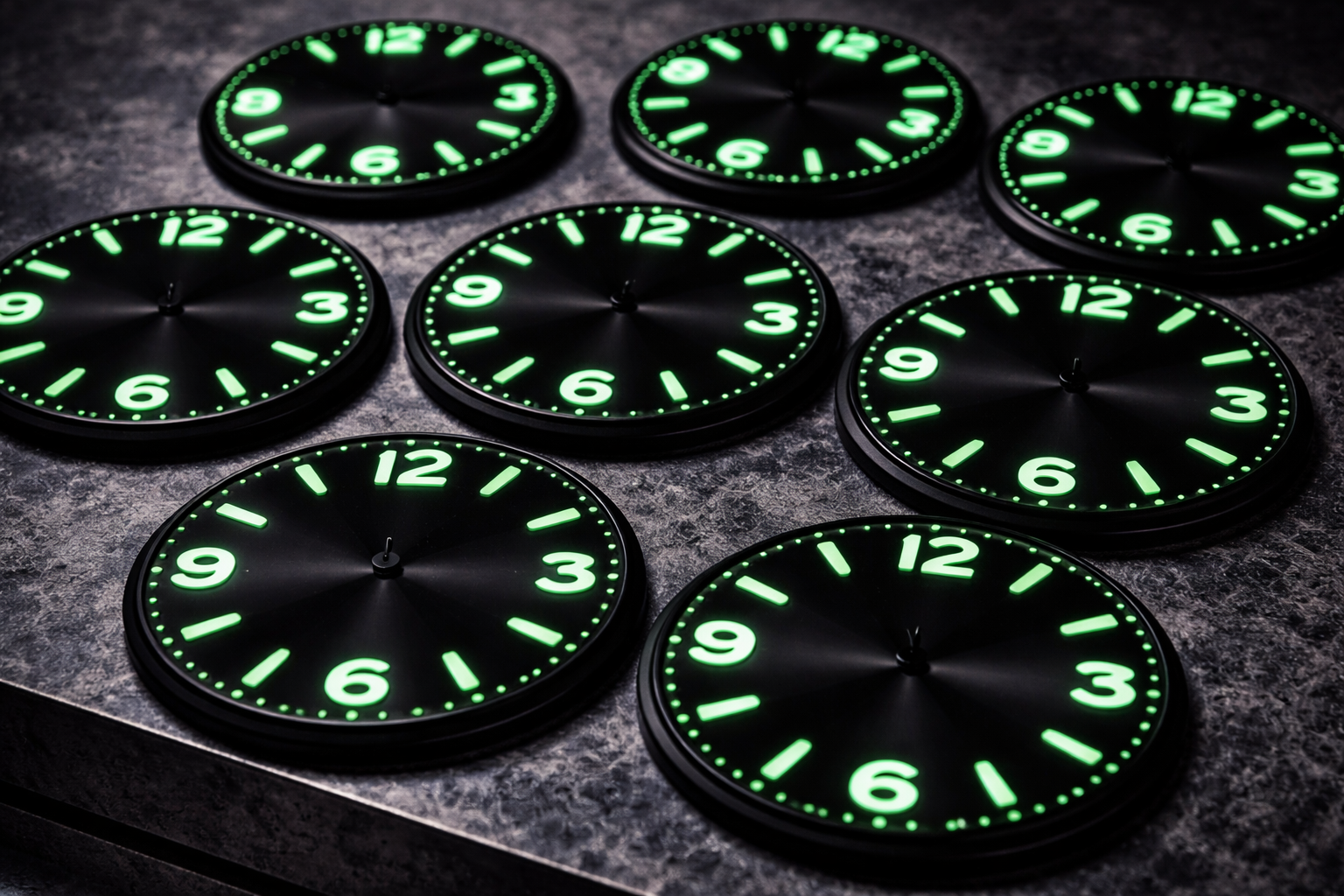 Luminous dial in dark