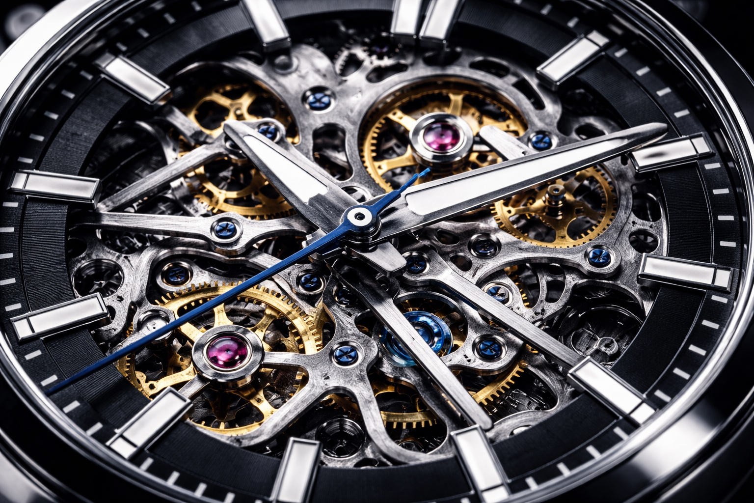 Skeleton watch dial
