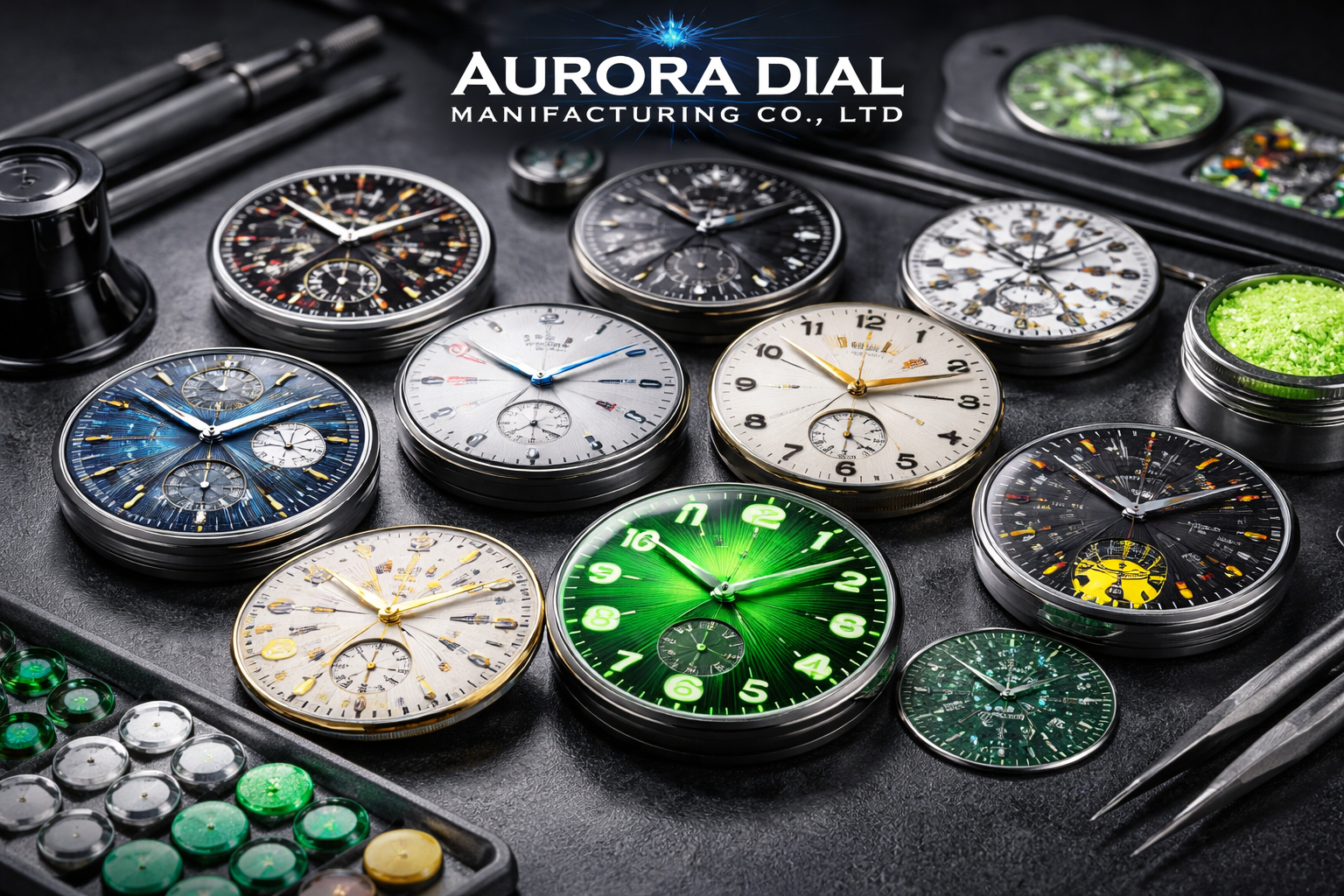 Custom watch dial product showcase