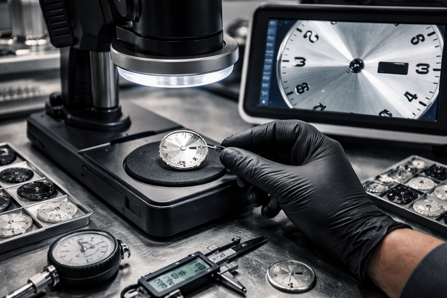 Watch dial inspection process