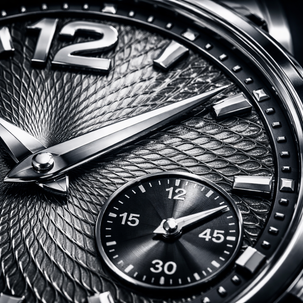 Guilloche style watch dial texture